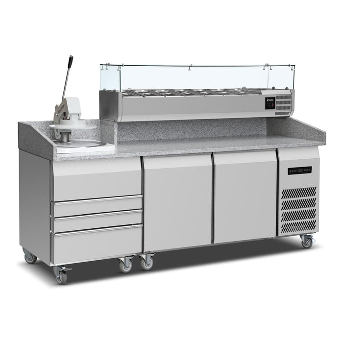 Pizza Press with Integrated Cooling Workstation