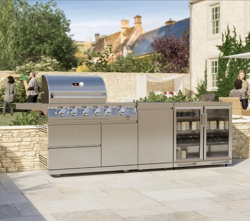 Whistler Outdoor Kitchen 4 Burner BBQ, and Fridge | Blockley | 3Meters