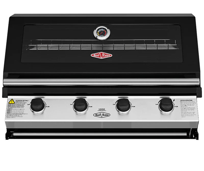 Beefeater 1200E Built-In 4 Burner Gas BBQ Outdoor Kitchen, Piccolo Pizza Oven and Fridge