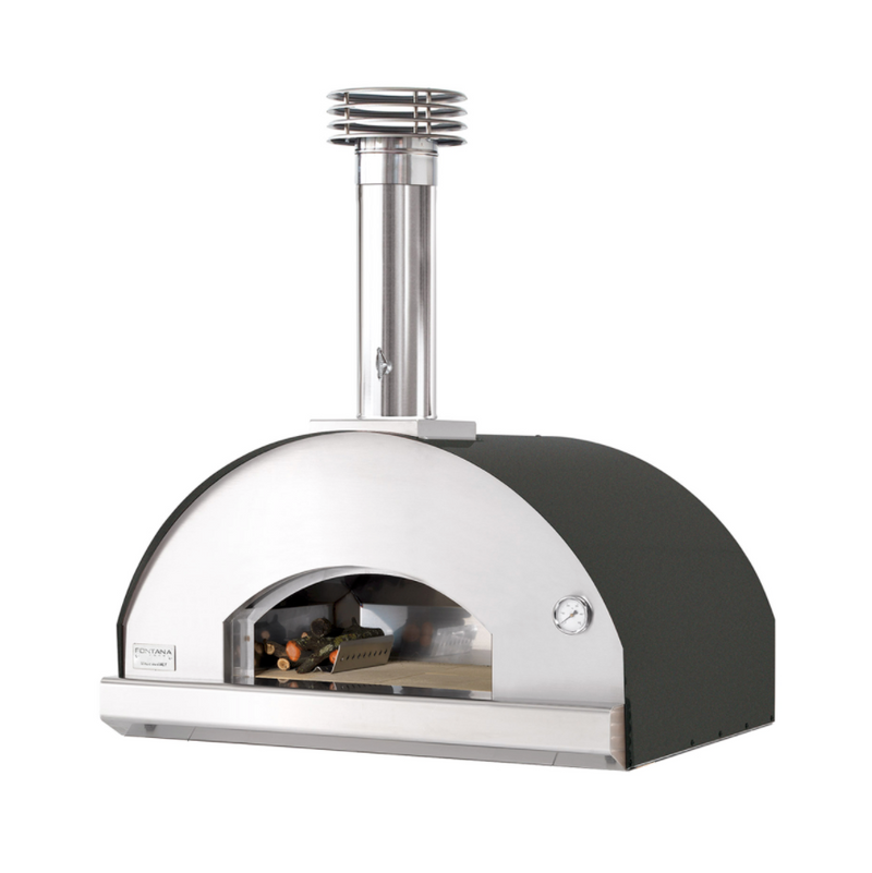 Fontana Marinara Build In Hybrid Gas and Wood Pizza Oven - Anthracite