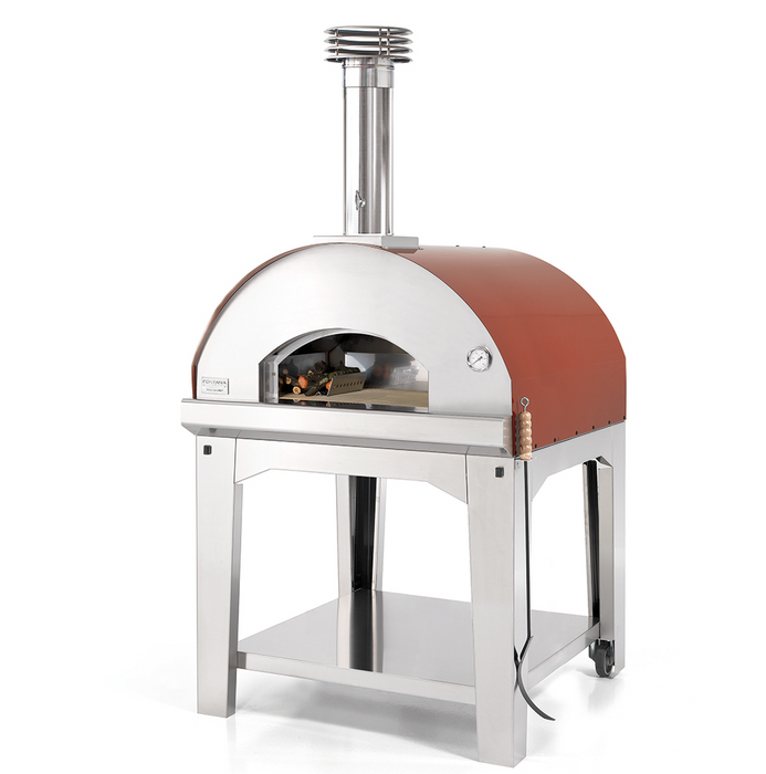 Fontana Marinara Rosso Wood & Gas Hybrid  Pizza Oven Including Trolley