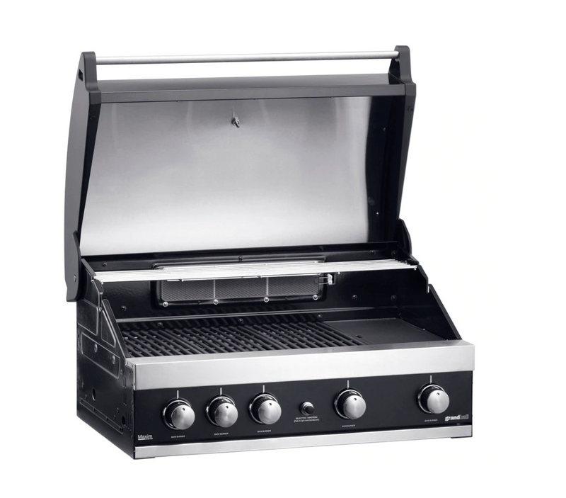 GrandPro Outdoor Kitchen with 5 Burner BBQ, Fridge, Sink and WaterFall - 3.7m