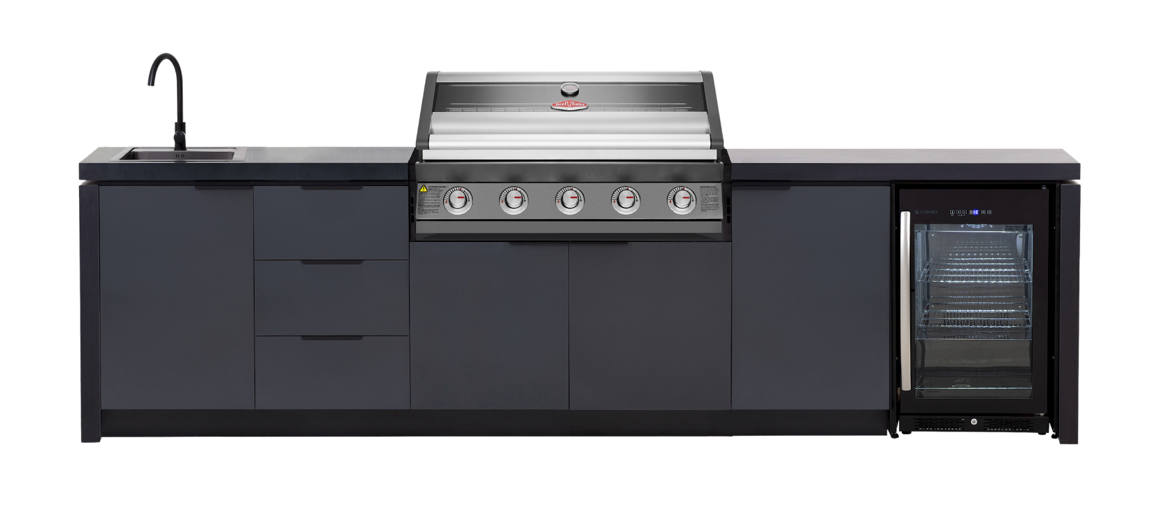 Cabinex Premium Outdoor Kitchen With Beefeater Signature 1600E 5 Burner Gas BBQ