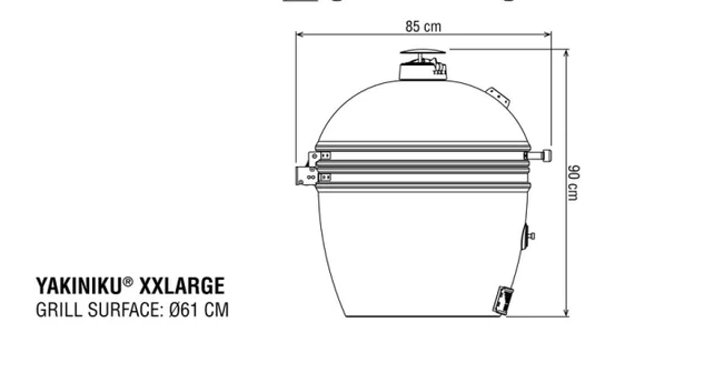 Grillandia Outdoor kitchen Yakiniku XX Large Kamado Charcoal Grill - 2m
