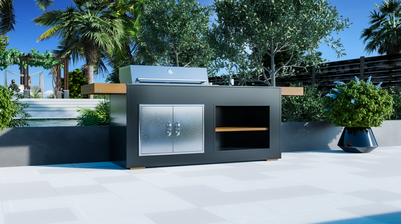 Grillandia Outdoor Kitchen Beefeater Proline Roaster, Sink and Weather Cover - 2.2M