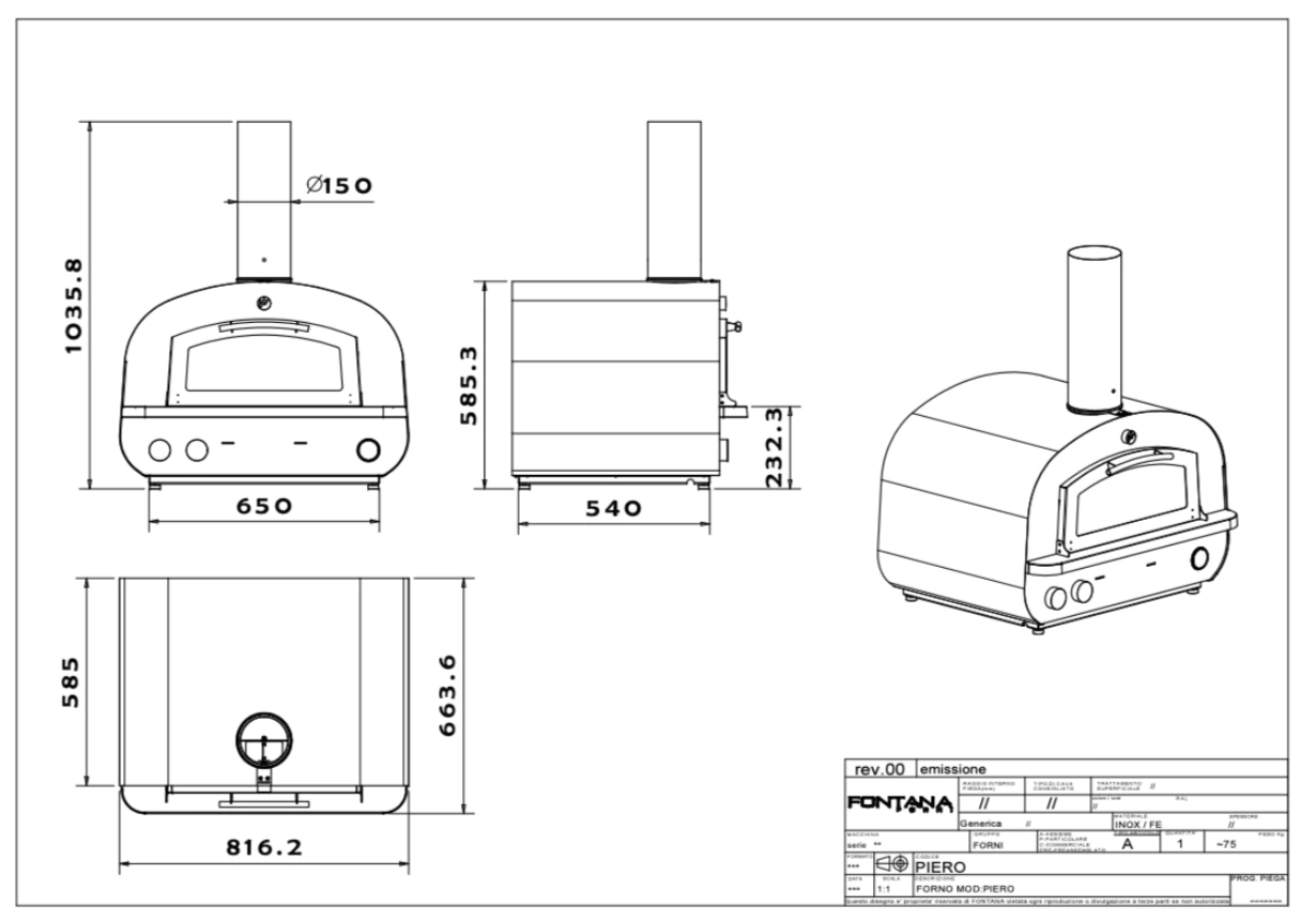 Whistler Cirencester Outdoor Kitchen 6 Burner BBQ, Sink and Fridge Stanton and Piero  Pizza oven