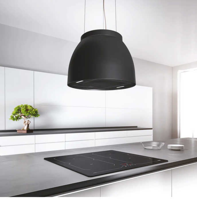 Airforce Luna Island Cooker Hood 45cm Complete Black Finish with Slim Led Lights