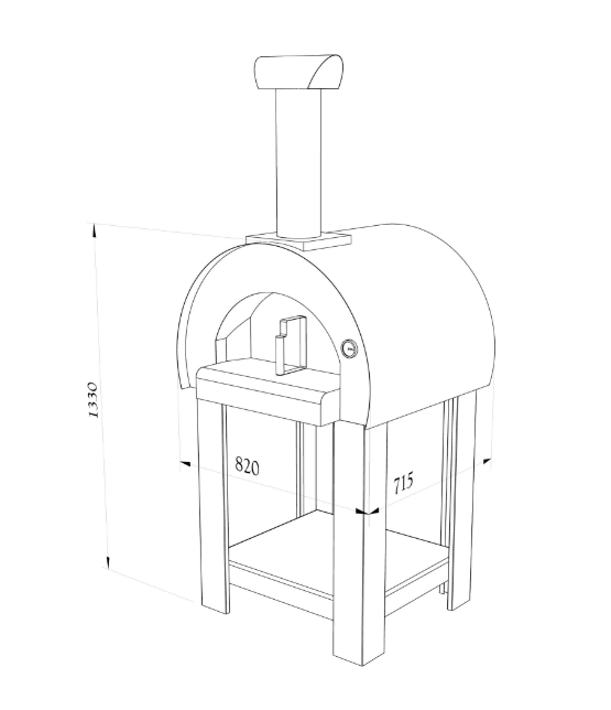 Alpha Pro Piccolo Wood-Fired Pizza Oven Bundle + Cover | Teal