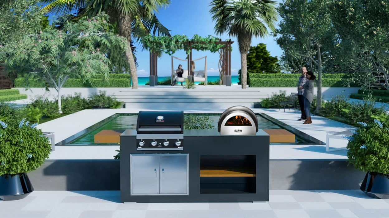 Outdoor kitchen GrandHall G4 + Delivita Pizza oven - 2M