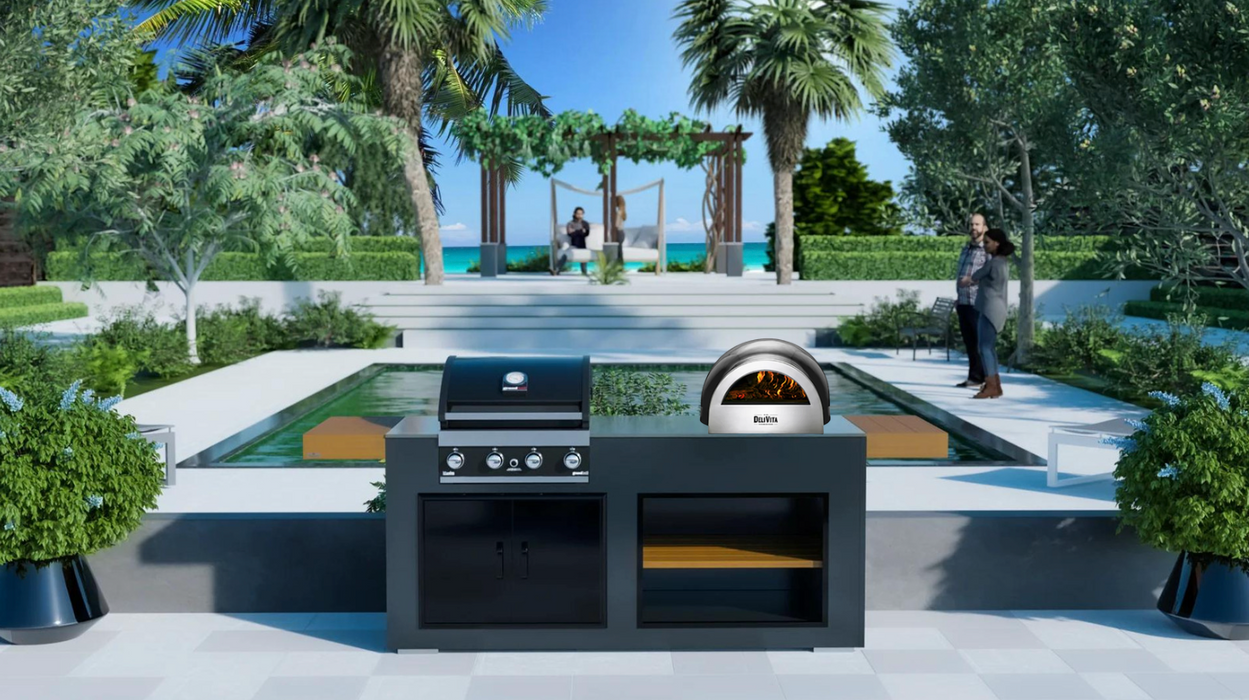 Outdoor kitchen GrandHall G4 + Delivita Pizza oven - 2M
