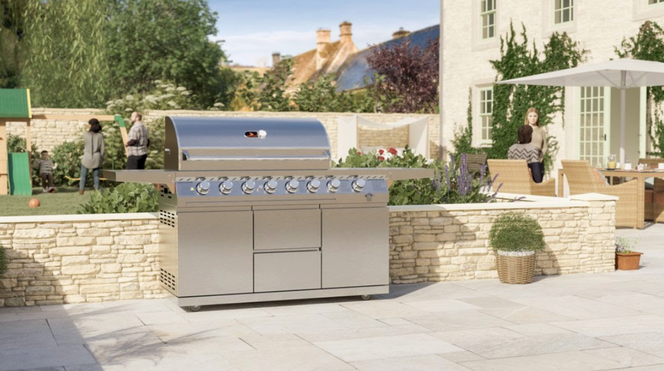 Whistler Cirencester Outdoor Kitchen 6 Burner BBQ, Sink and Fridge Marlborough