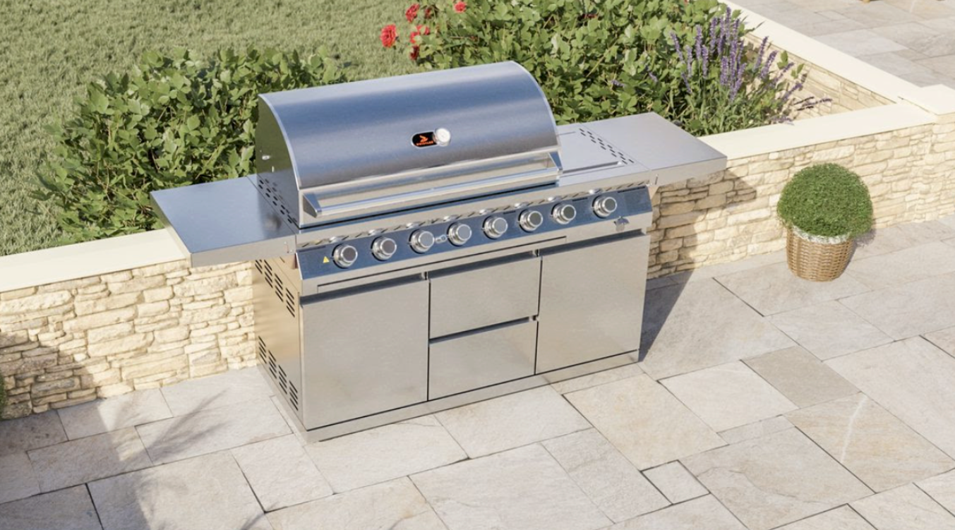 Whistler Cirencester Outdoor Kitchen 6 Burner BBQ, Sink and Fridge Marlborough