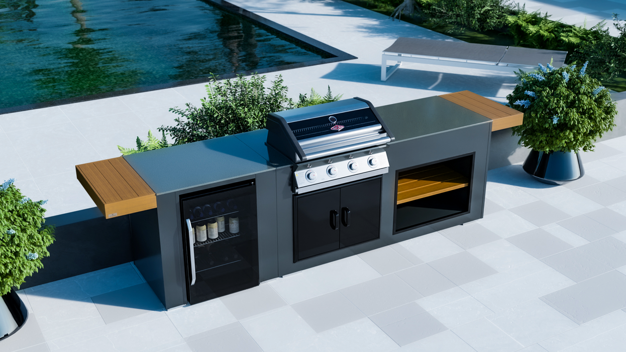 Outdoor Kitchen Fridge + Beefeater 1600S 4B + Premium Cover - 2.5M