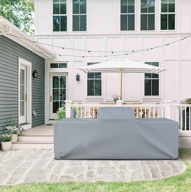 Mistle Weather Whistler L-Shaped Outdoor Kitchen Weather Cover | Dimensions 1.5m x 3 ...