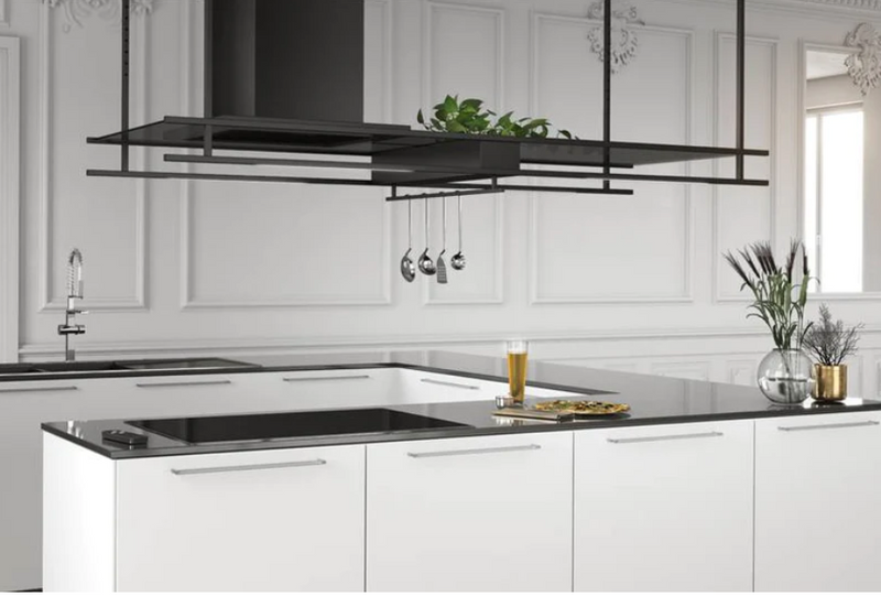 Airforce Frame 180cm Premium Island Cooker Hood - Antracite Finish