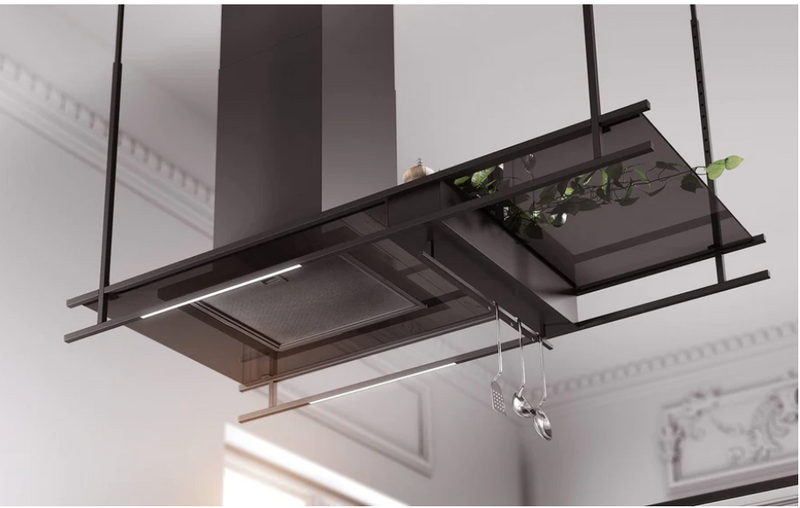 Airforce Frame 180cm Premium Island Cooker Hood - Antracite Finish