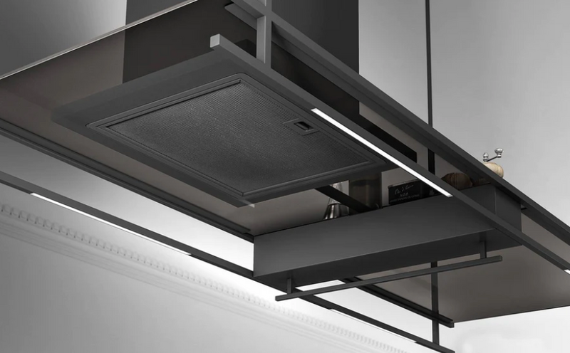 Airforce Frame 180cm Premium Island Cooker Hood - Antracite Finish