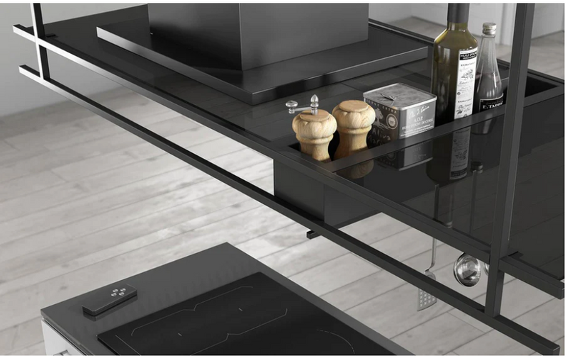 Airforce Frame 180cm Premium Island Cooker Hood - Antracite Finish