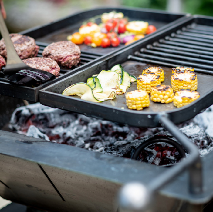 Box Tower with Log Store and Two Swing Arm BBQ Racks