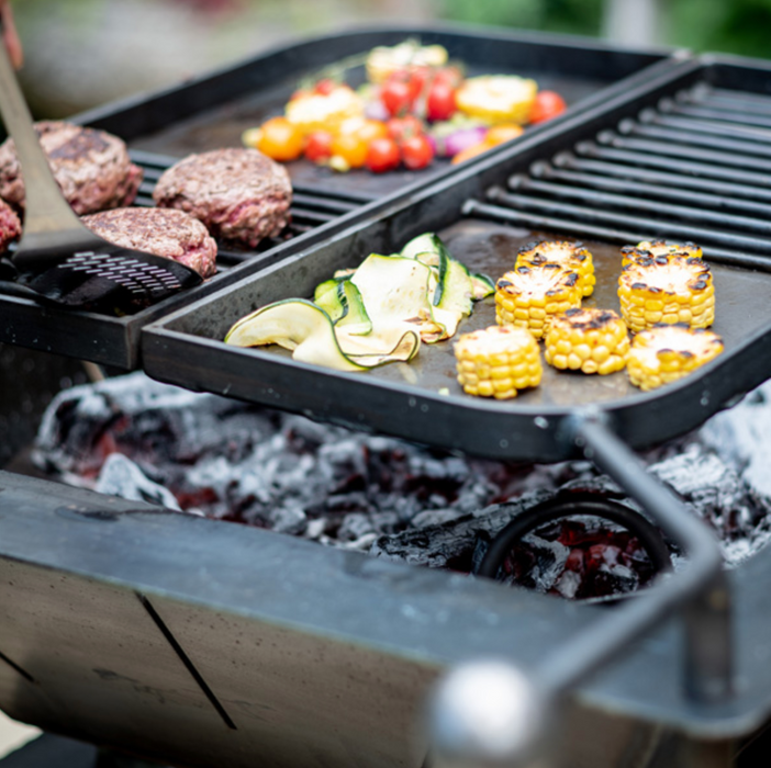 Bbq Log Rack Box Tower with Log Store and Two Swing Arm BBQ Racks — Primecookout Ltd