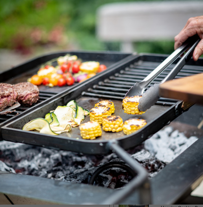 Box Tower with Log Store and Two Swing Arm BBQ Racks