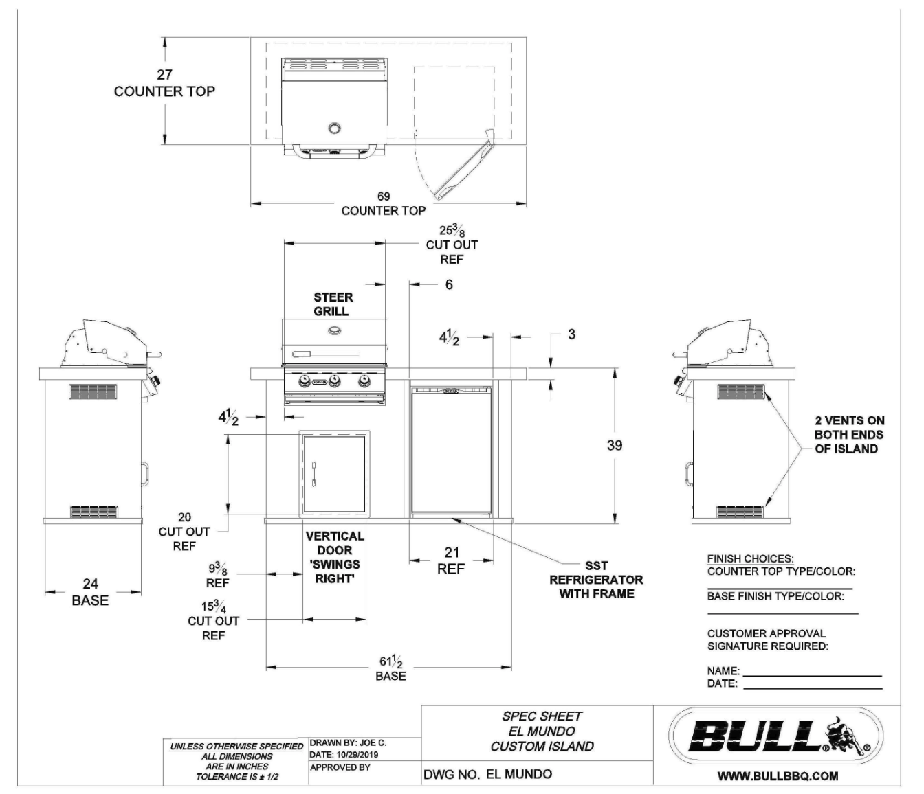 Bull Outdoor Kitchen Islands- El Mundo