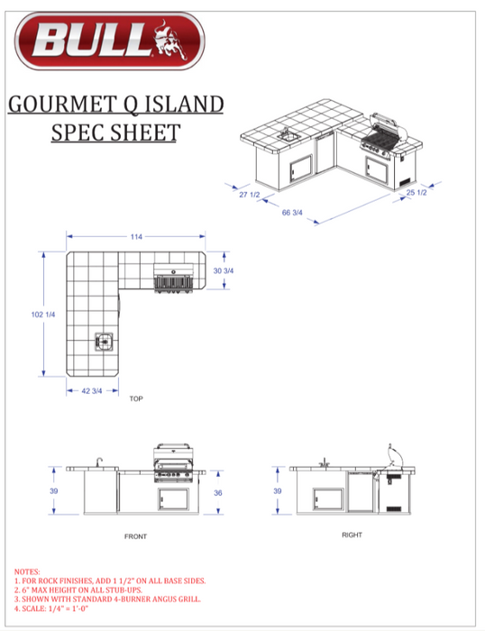 Bull Gourmet - Q Outdoor Kitchen island