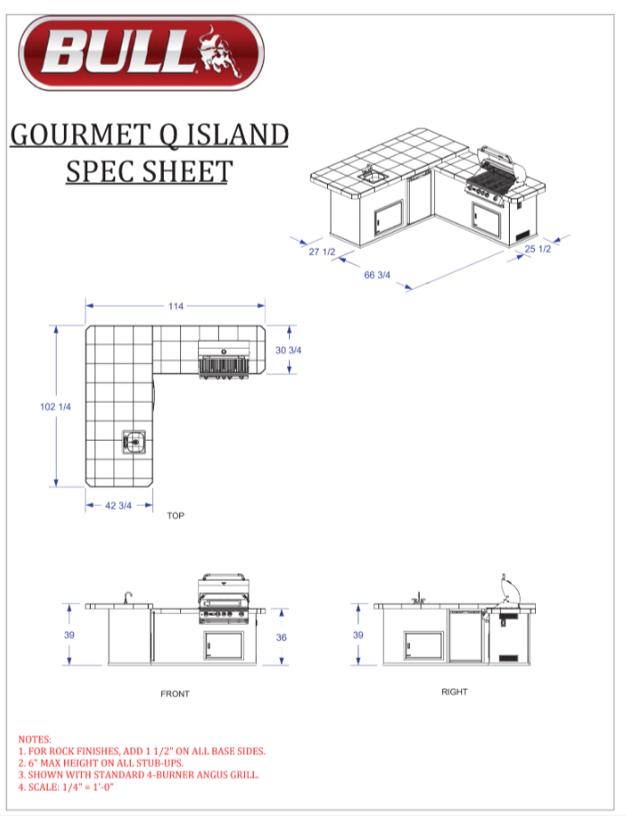 Bull Gourmet - Q Outdoor Kitchen island