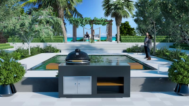 Grillandia Outdoor kitchen Yakiniku XX Large Kamado Charcoal Grill - 2m