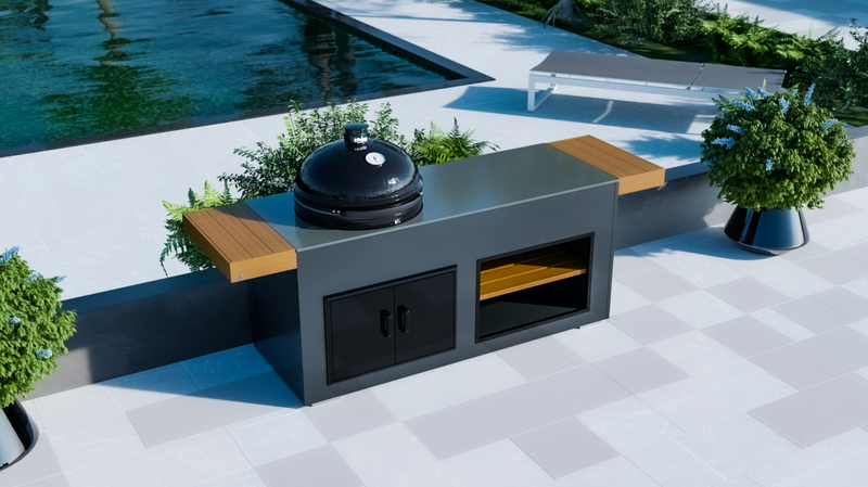 Grillandia Outdoor Kitchen Primo Ceramic Charcoal Grill XL400 - 2M