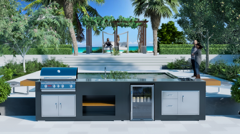 Grillandia Outdoor Kitchen Bull Angus Barbecue and Weather Cover