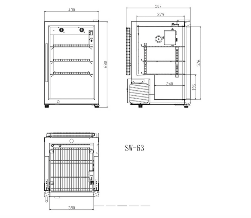 Grandhall Fridge Unit ( Cabinet Not included )
