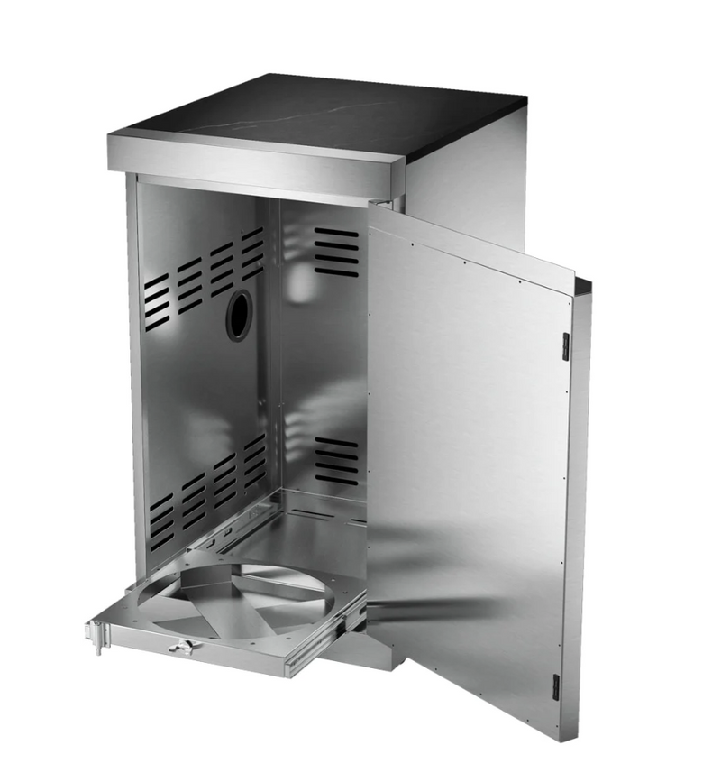 Whistler Outdoor Kitchen 6 Burner BBQ, Fridge, Double Doors and Gas Bottle Cabinet