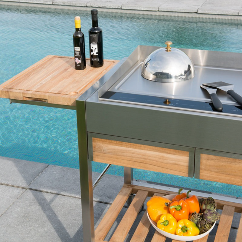 Indu+ TomBoy Duo Unico Electric BBQ Grill Cart
