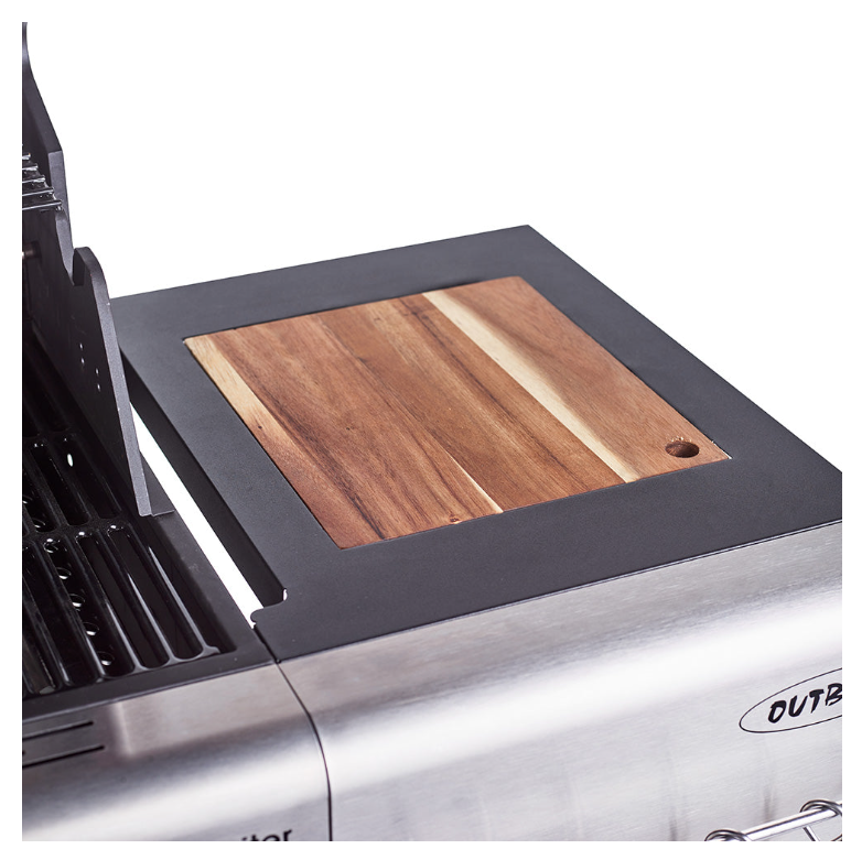 Jupiter 4 Burner Hybrid with Chopping Board – Red