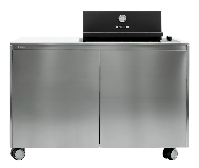 Giglio 120 Barbecue  Scotch Brite Stainless Steel with two Door and Top