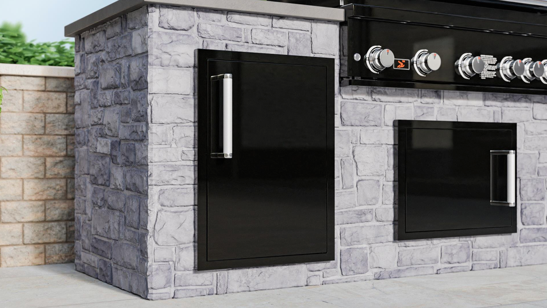 Whistler Black Silk Burford Single Vertical Door