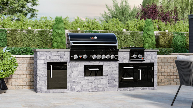 Whistler Burford Black 5 Burner Barbecue with Rotisserie and Weather Cover