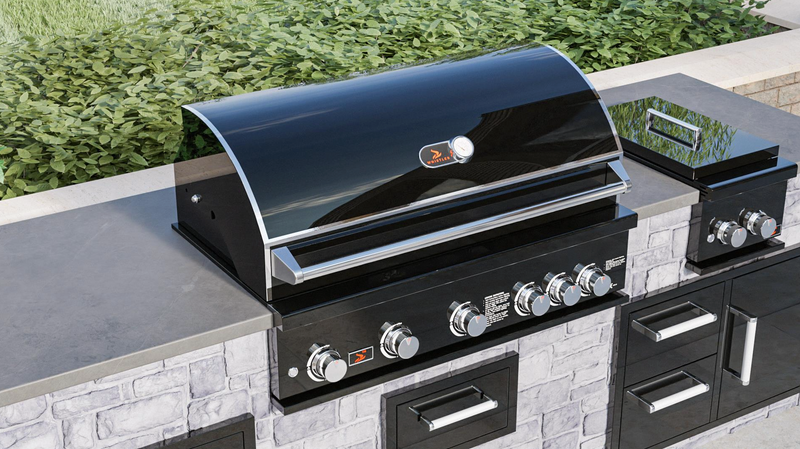 Whistler Burford Black 5 Burner Barbecue with Rotisserie and Weather Cover