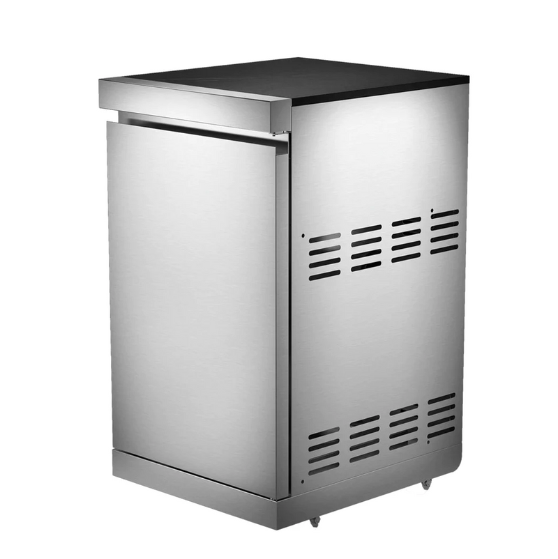 Whistler Outdoor Kitchen 4 Burner BBQ, Fridge, Double Doors and Gas Bottle Cabinet