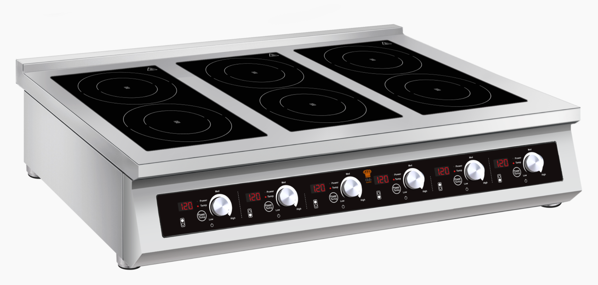 Chefsrange Residential & Commercial BE70IH6-5 70 Line Countertop 6-Ring Induction Hob