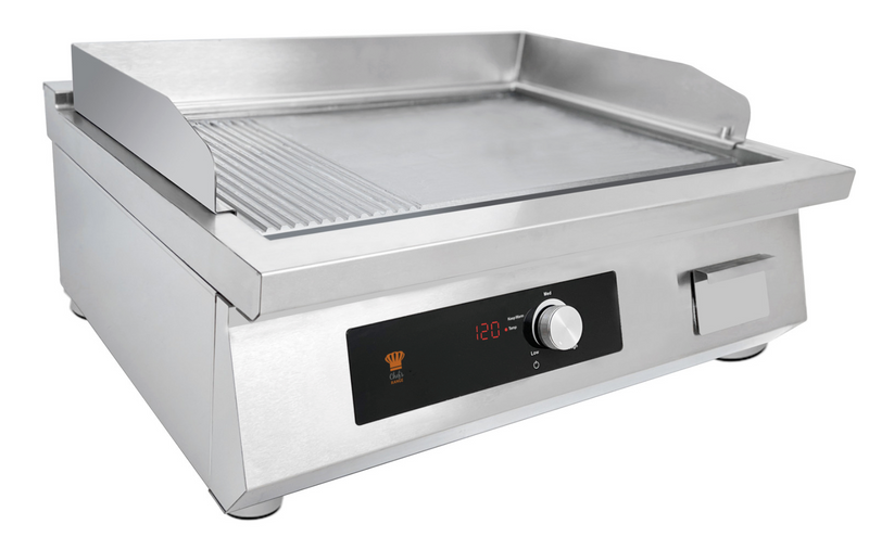 CHEFSRANGE SNACK 70 BE70IG800 - 2/3 SMOOTH PLATE + 1/3 RIBBED PLATE INDUCTION GRIDDLE