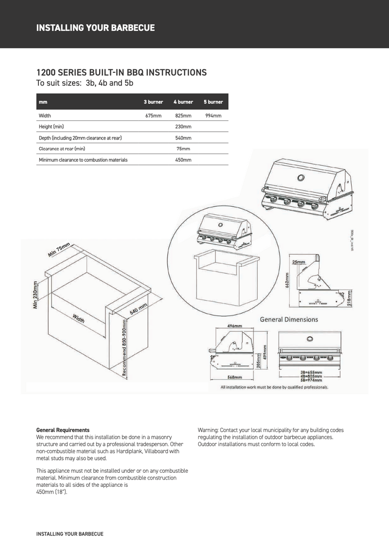 Beefeater 1200S Built-In 5 Burner Gas BBQ