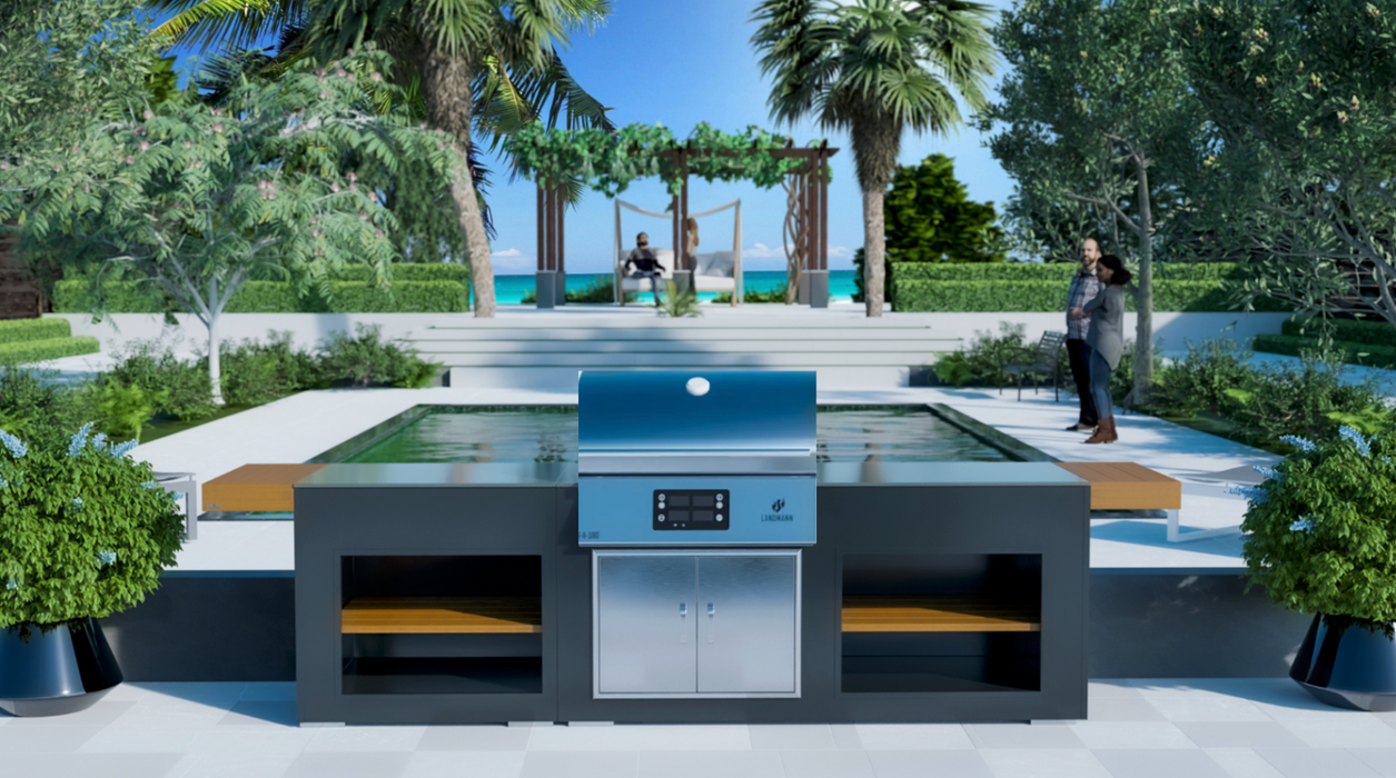 Outdoor Kitchen + Electric LAND MANN Grill + Premium Cover - 2.5M