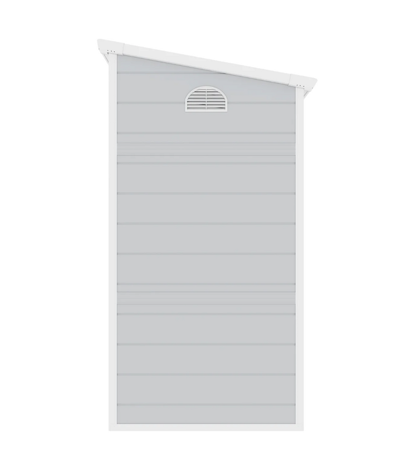 Jasmine Lean-To Pent Plastic Shed Light Grey 4x6FT