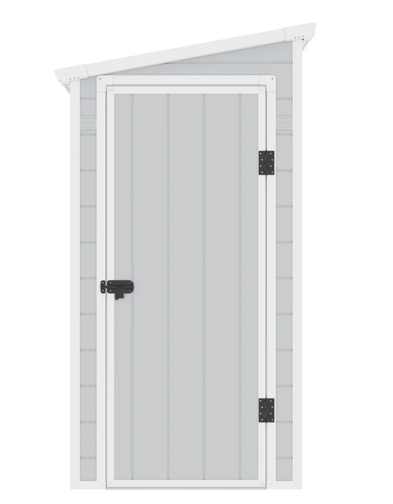 Jasmine Lean-To Pent Plastic Shed Light Grey 4x6FT