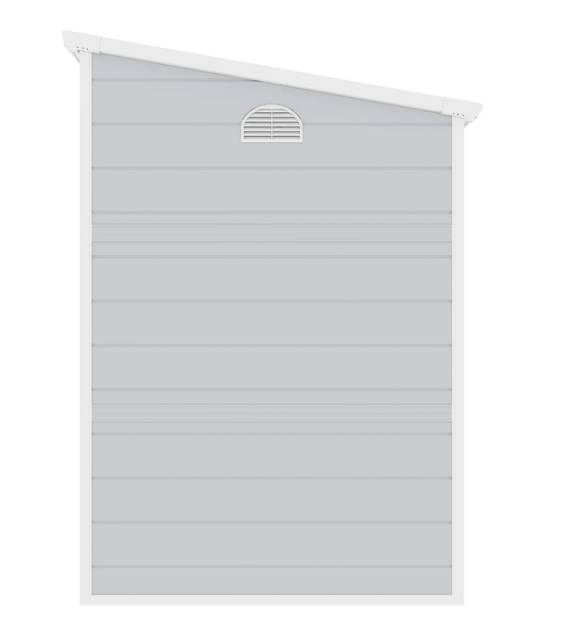 Jasmine Lean-To Pent Plastic Shed Light Grey 5x8FT
