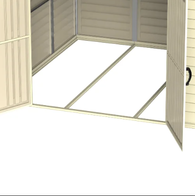 Saffron 8x8ft Vinyl Shed with Foundation Kit