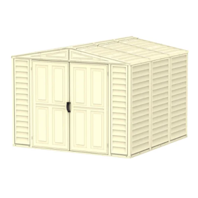 Saffron 8x8ft Vinyl Shed with Foundation Kit