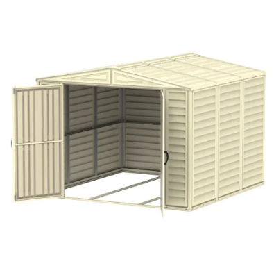 Saffron 8x8ft Vinyl Shed with Foundation Kit